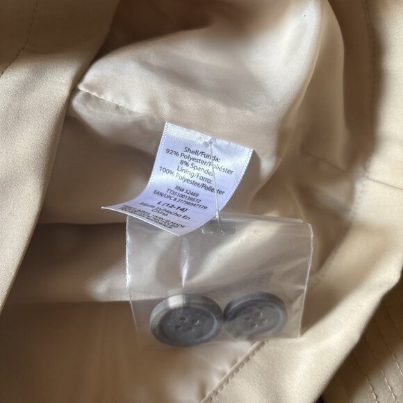 Time And Tru Women’s Beige Women’s Trench Coat Sz Large - Picture 7 of 7